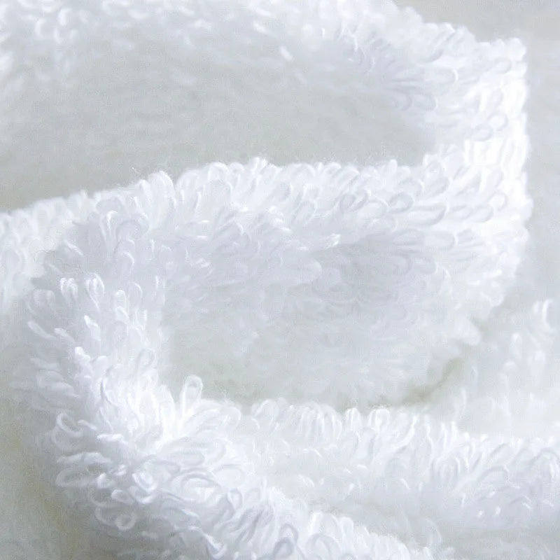 Embroidered Crown White Bath Towel Set.