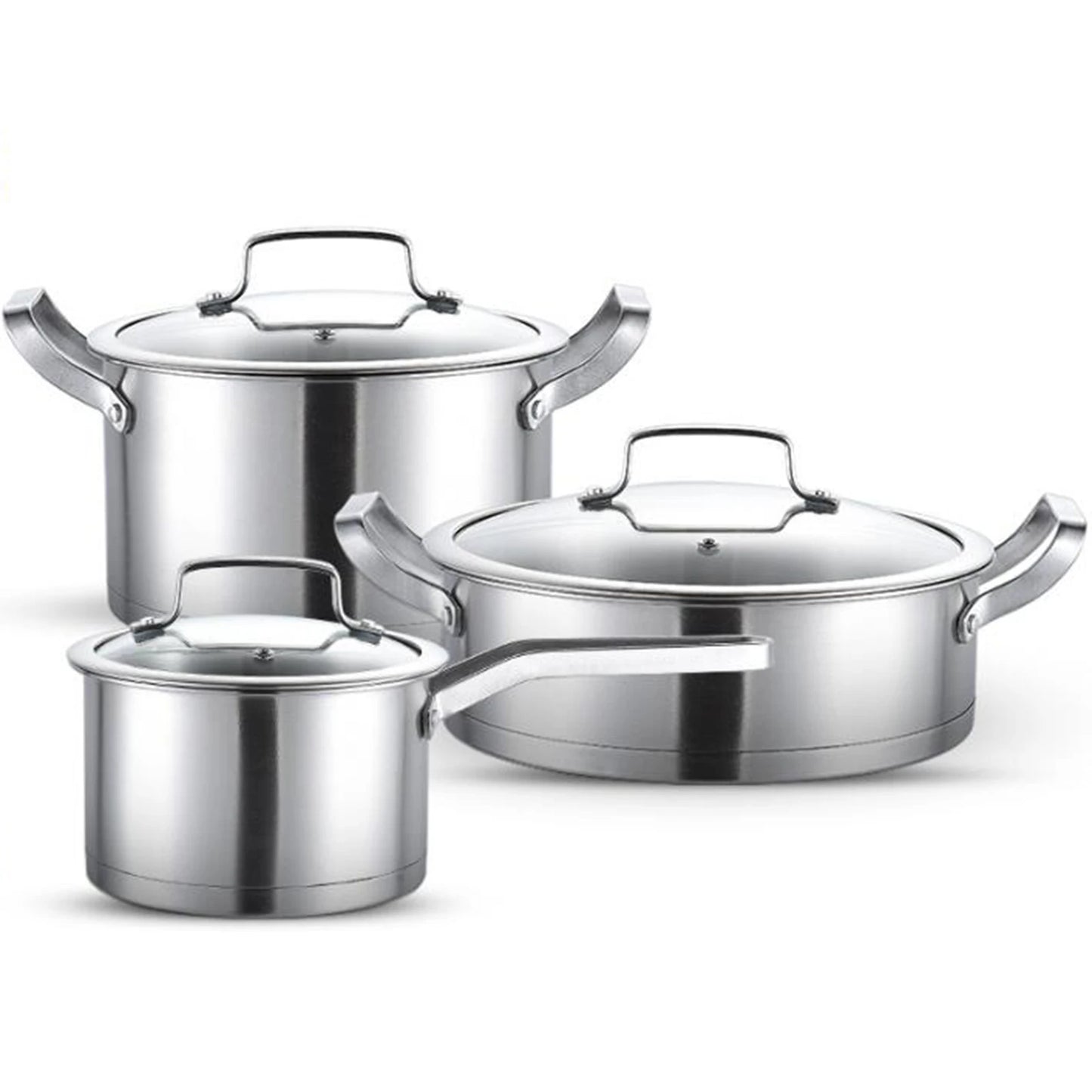 Steel-Master Cookware: 3pcs  Stainless