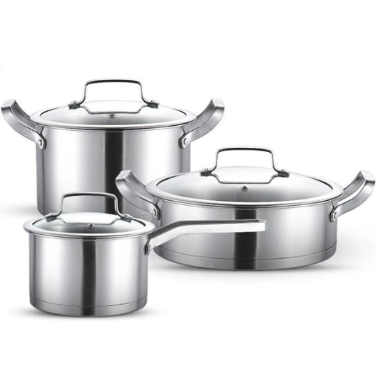 Steel-Master Cookware: 3pcs  Stainless
