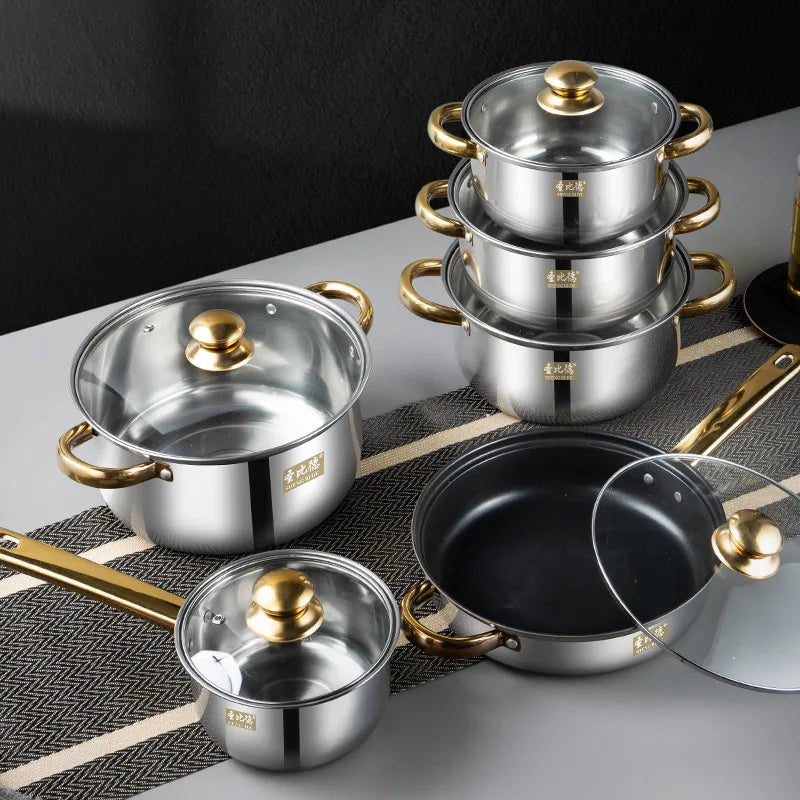 Culinary Royale Set: 6PCS Stainless Steel Cookware