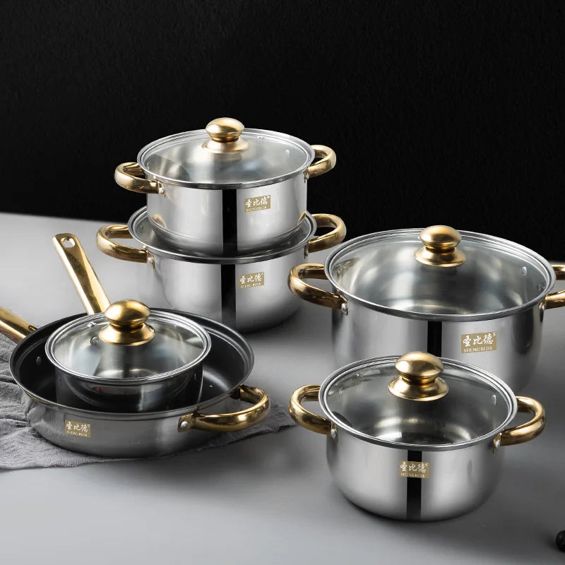 Culinary Royale Set: 6PCS Stainless Steel Cookware